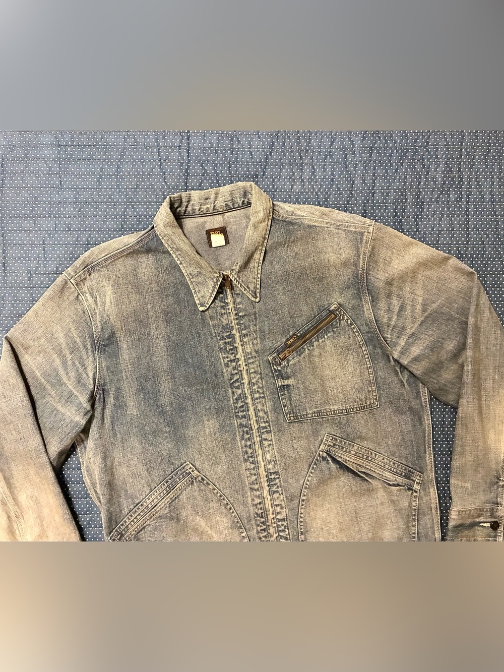 DOUBLE RL RALPH LAUREN RRL DENIM JACKET- MEN’S SIZE LARGE - Picture 6 of 11
